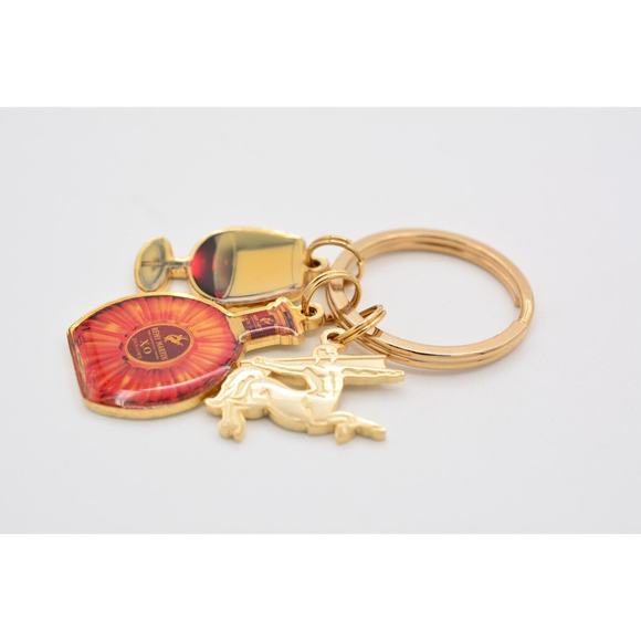 REMY MARTIN XO Charm Keychain Special Cognac Mini Bottle Gold Key Holder BinA16 - Picture 6 of 12